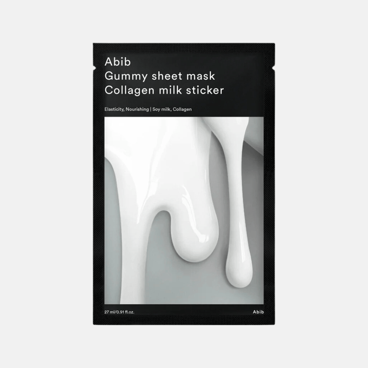 gummy sheet mask collagen milk sticker